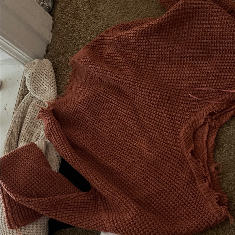 Cozy Knit Women's Sweater in Rust